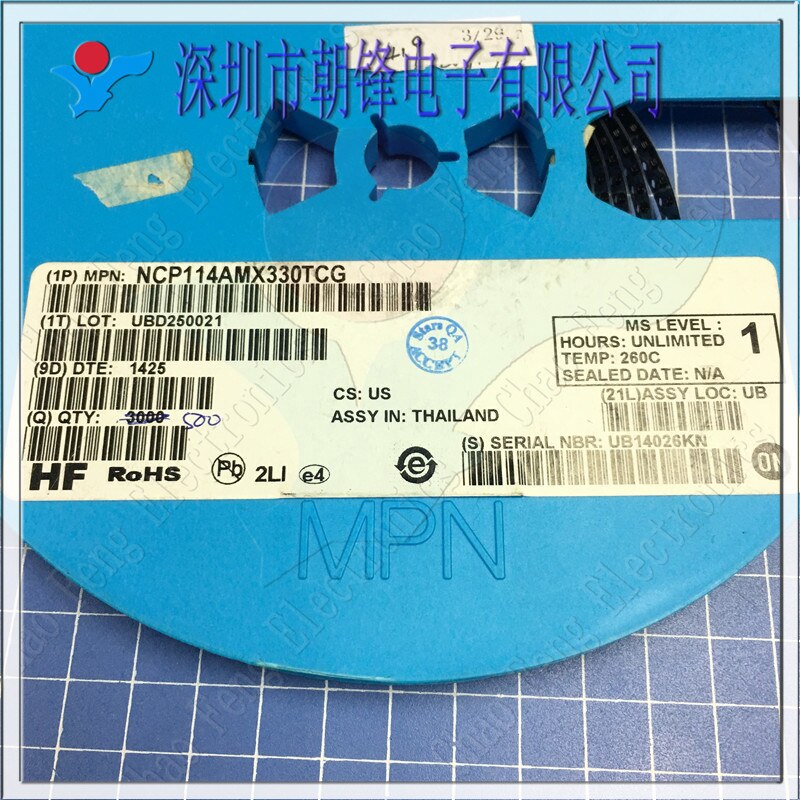 30pcs  ο NCP114AMX330TCG UDFN4